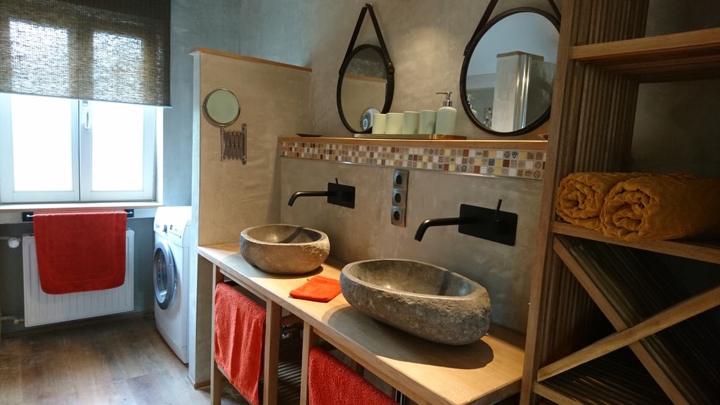 Badezimmer der Ferienwohnung Moroder